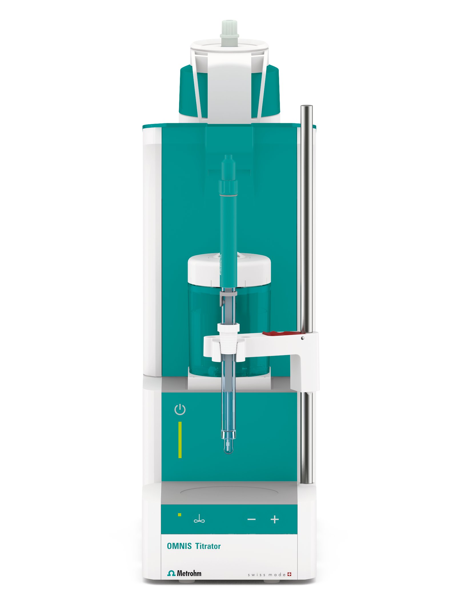 OMNIS Advanced Titrator ausgestattet mit einer dEcotrode plus für die potentiometrische Bestimmung von Kjeldahl-Stickstoff in Wasser.