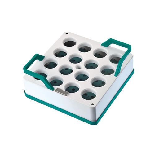 OMNIS sample rack, 16 x 120 mL, (PP)