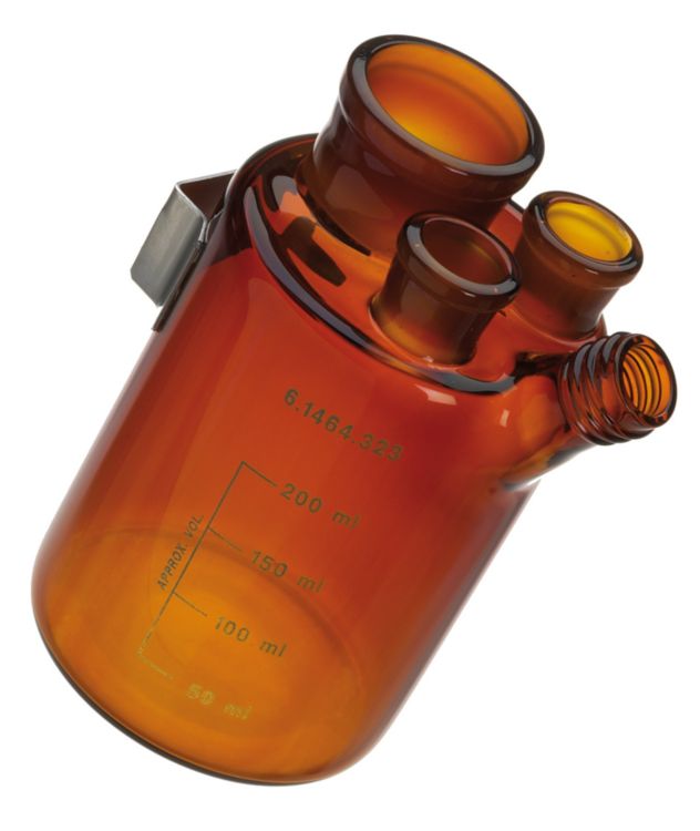 KF titration vessel / 80 - 250 mL / coulometric / amber glass