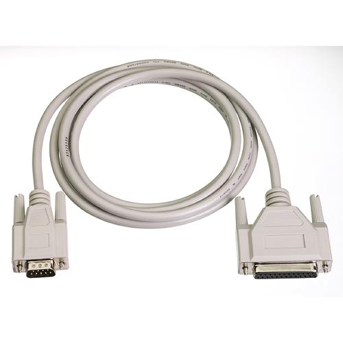 RS-232 cable, 1.8 m, DB25 (socket) – DB9 (plug)