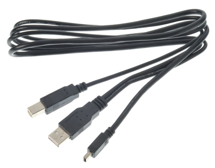 Y cable USB A St - USB B St - Mini B St