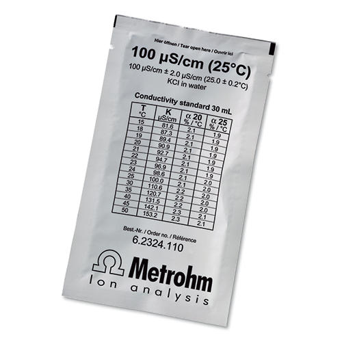 Conductivity standard 100 µS/cm, 5 x 30 mL