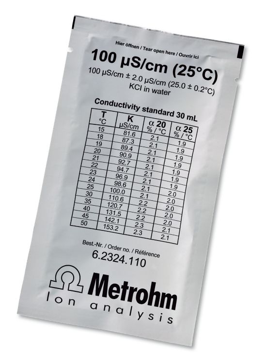 Conductivity standard 100 µS/cm, 5 x 30 mL