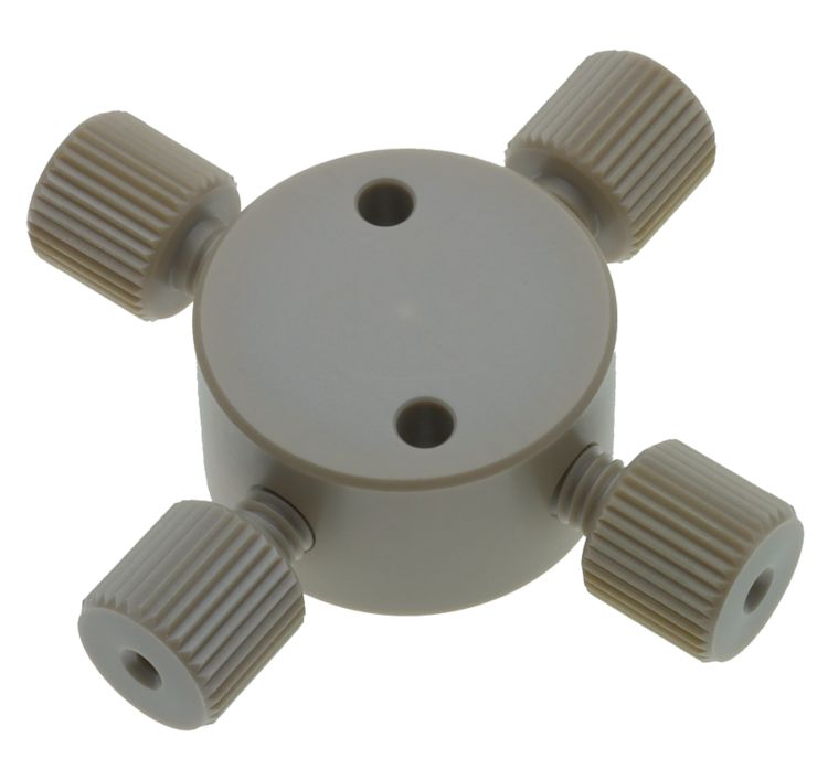 Cross connector UNF 10/32 PEEK