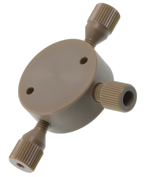 T connector 2 × UNF 10/32 / UNF 1/4-28