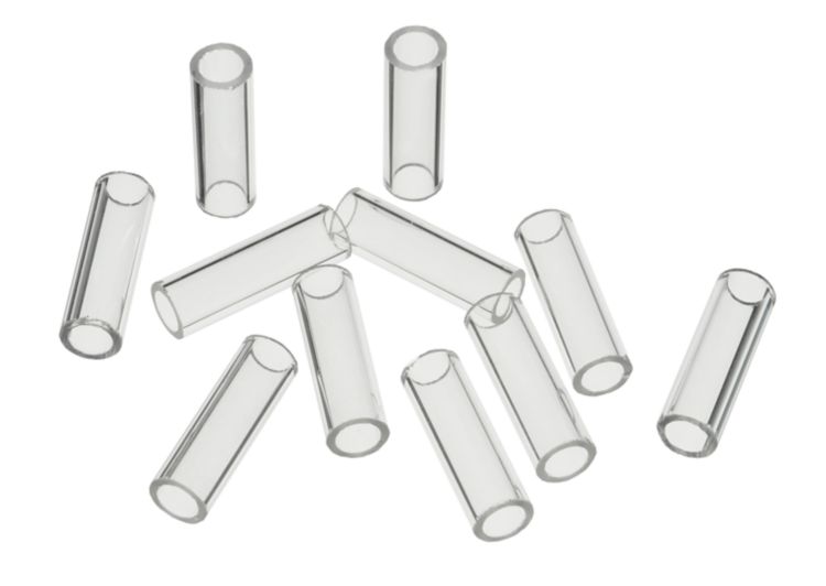 Quartz vial, 6 x 18 mm, for CIC, 50 pcs.