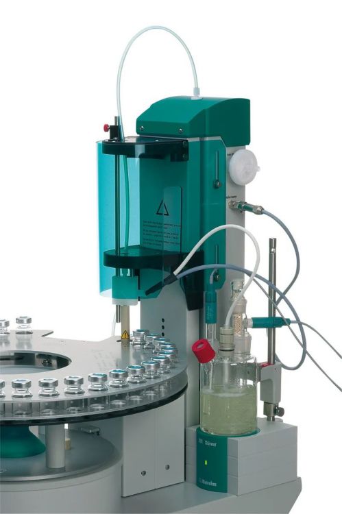  Figure 3. Fully automated KF Titration with the Metrohm 874 KF Oven Sample Processor