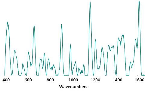 Standard Au NP SERS reference spectrum for Brilliant Blue.