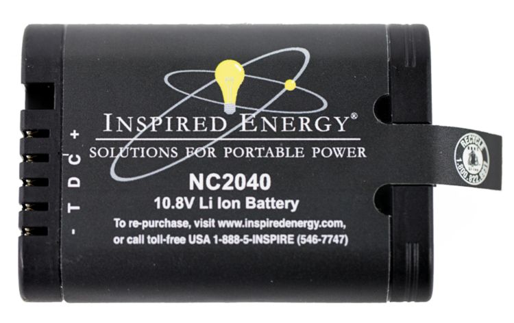 10.8 V rechargeable lithium ion battery