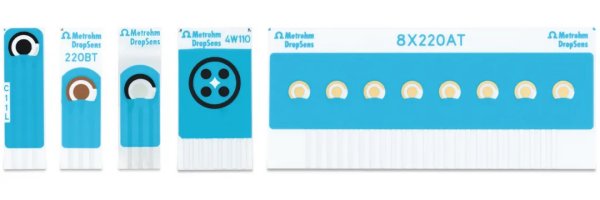 Selection of screen-printed electrodes manufactured by Metrohm DropSens.