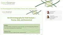 Screenshot webinar Ion chromatography for food analysis_precise, safe, and economical