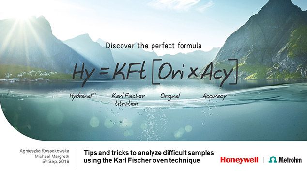 Free webinar how to analyze difficult samples with Karl Fischer titration