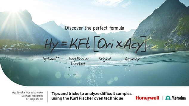 Free webinar how to analyze difficult samples with Karl Fischer titration