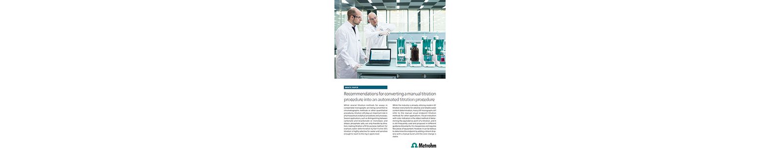 WP-063: Switching from manual to automated titration