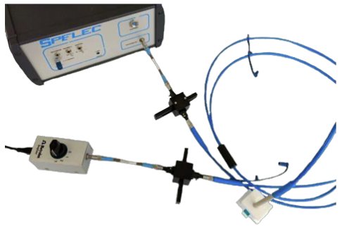 The SPELEC setup used for the fluorescence spectroelectrochemistry measurements