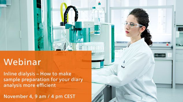 IC webinar: inline dialysis for more efficient sample preparation of dairy analysis