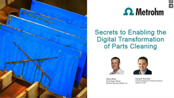 Process Analytics webinar: Digital transformation of parts cleaning