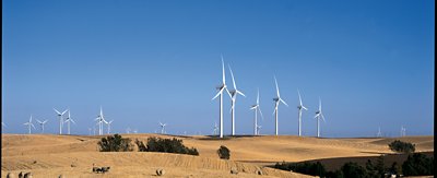 An onshore wind farm in North America.  