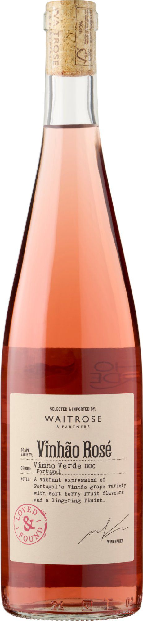 Image of Waitrose Loved & Found Vinhao Verde Rosé