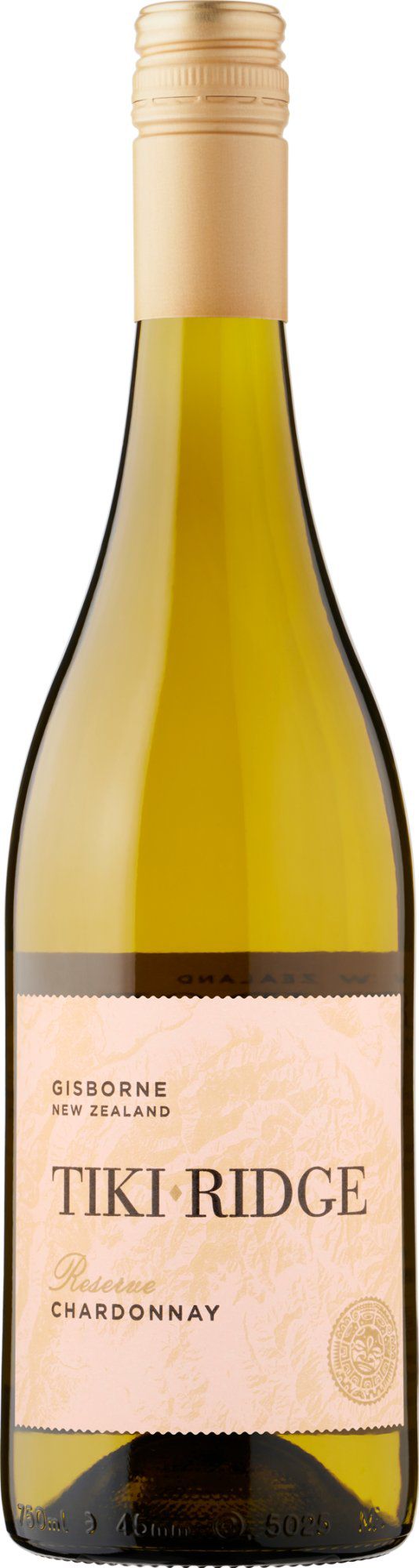 Tiki Ridge Chardonnay Reserve, Marlborough, New Zealand. Alc vol: 12.5% 