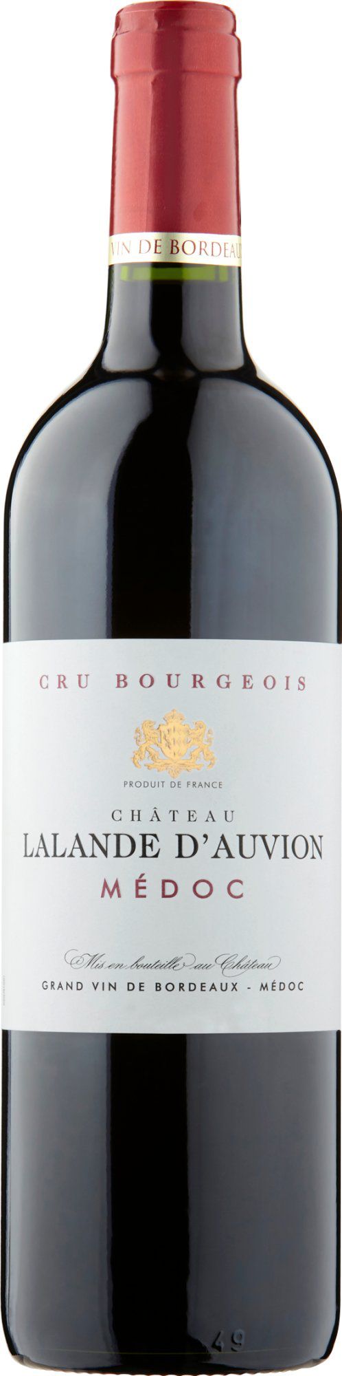 Château Lalande d'Auvion Médoc, Bordeaux , France. Alc vol: 13.50%