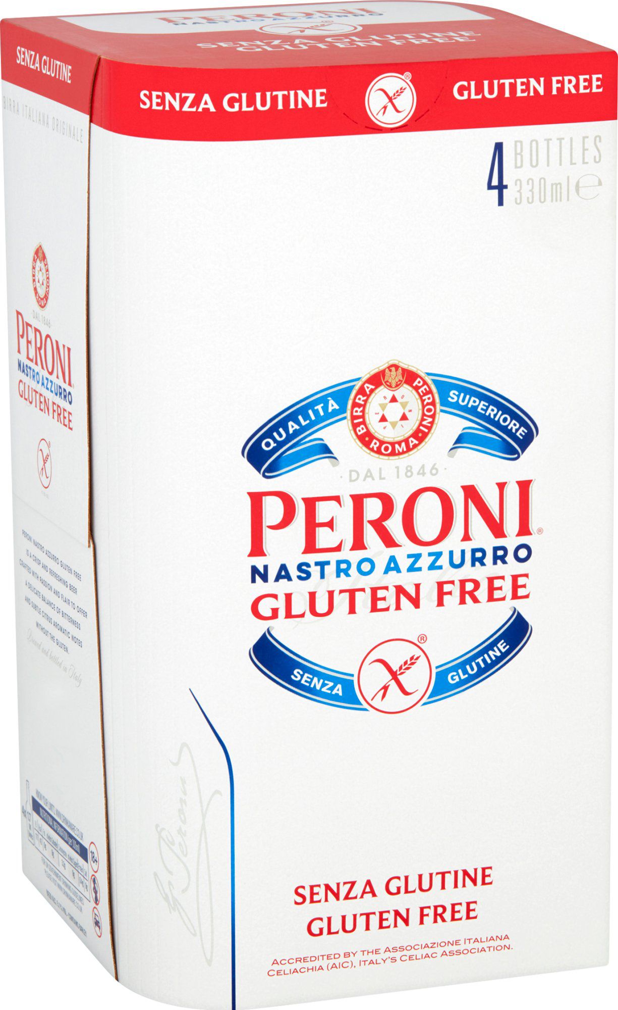 Image of Peroni Nastro Azzurro Gluten Free 4x330ml