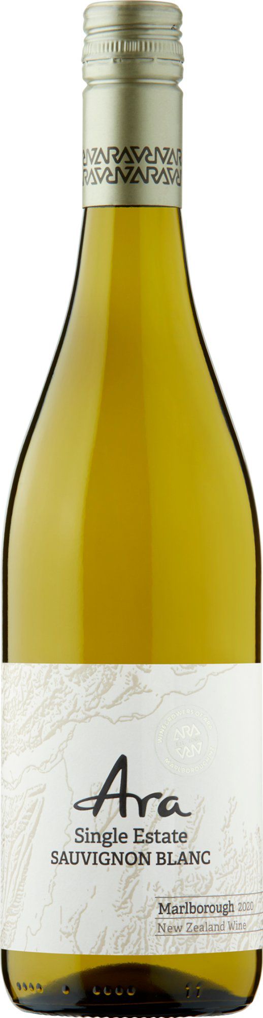 Ara Single Estate Sauvignon Blanc, Marlborough, New Zealand. Alc vol: 12.5%