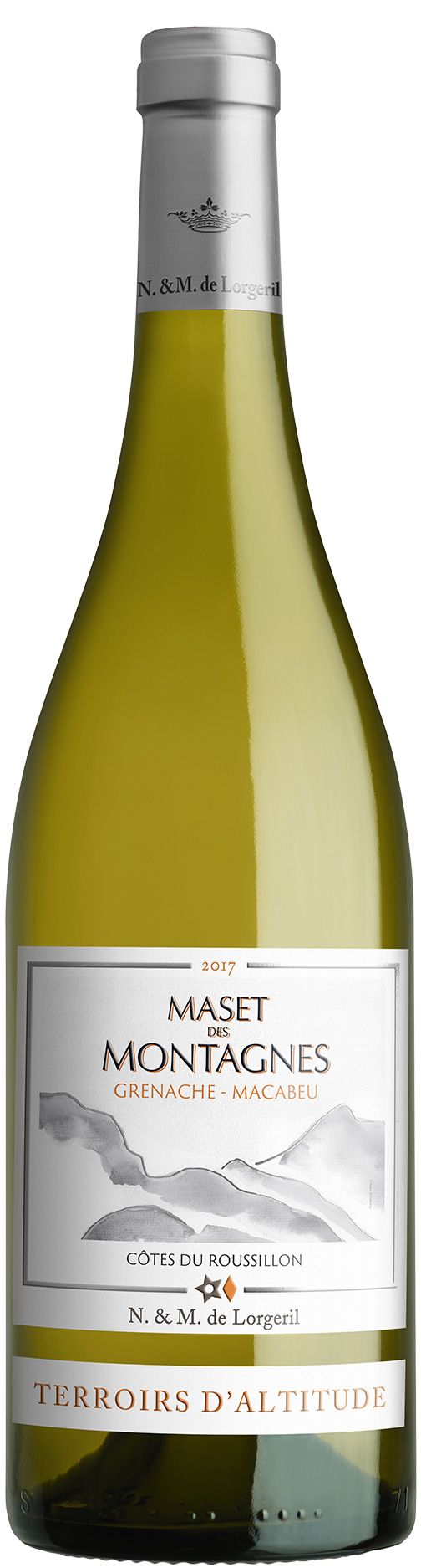 Maset des Montagnes Blanc Cotes de Roussillon Languedoc/ IGP D'Oc, Alc vol:13.00%