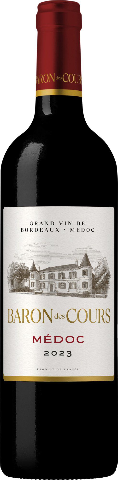 Baron des Tours Médoc, Bordeaux, France. Alc vol: 12.50%
