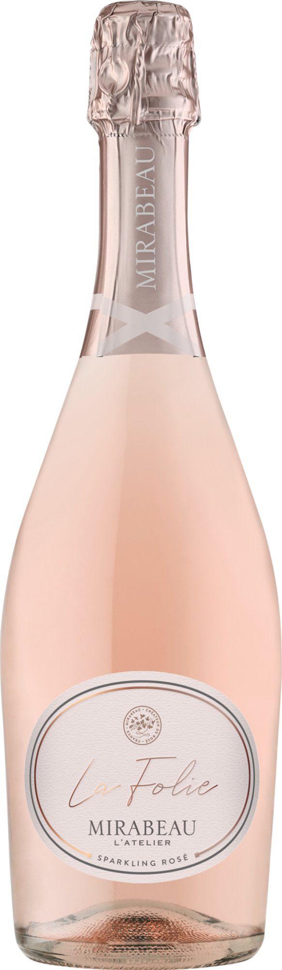 Mirabeau La Folie Sparkling Rosé, Provence, France. Alc vol: 11.5% 