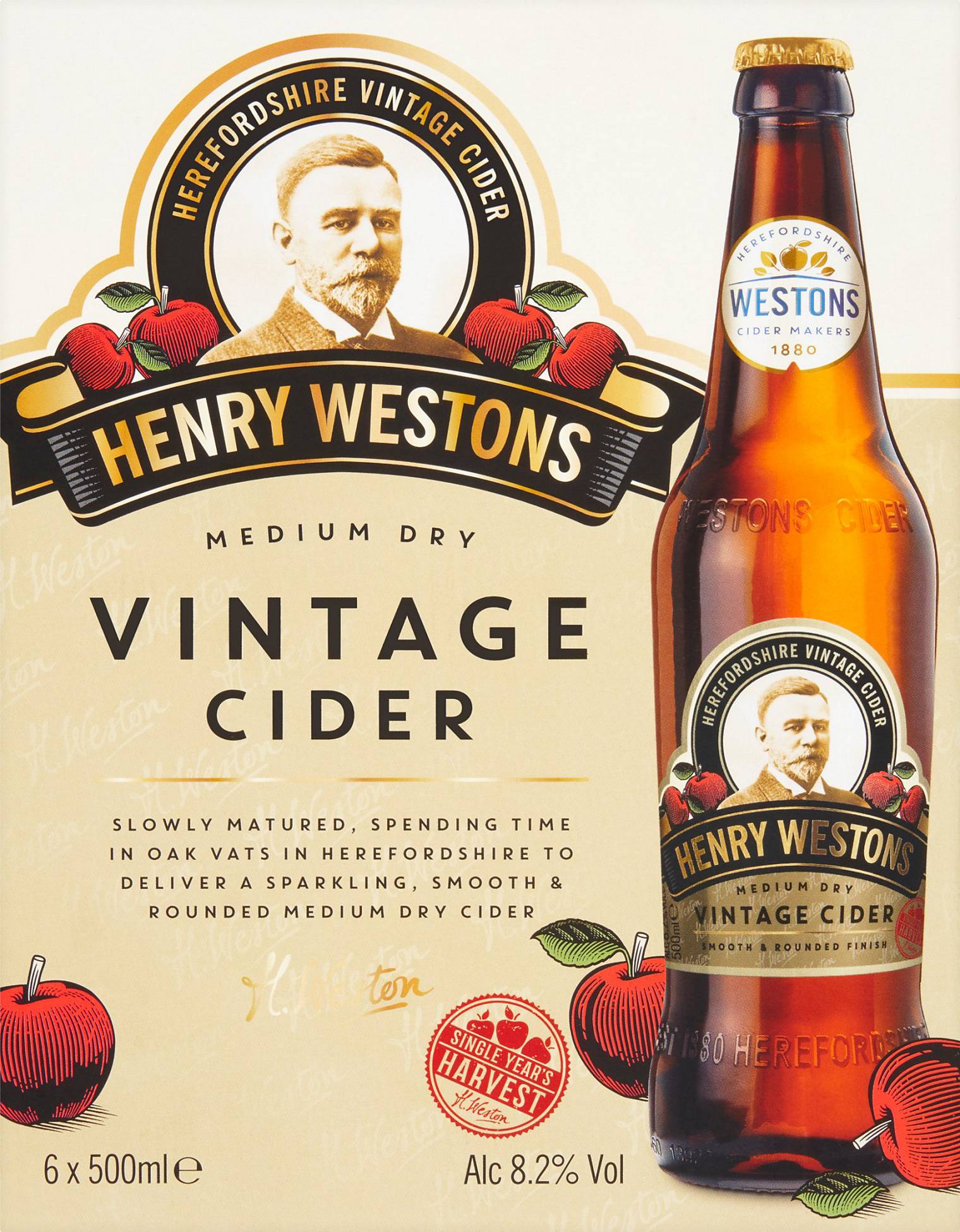 Image of Henry Weston's Vintage Cider 6x500ml