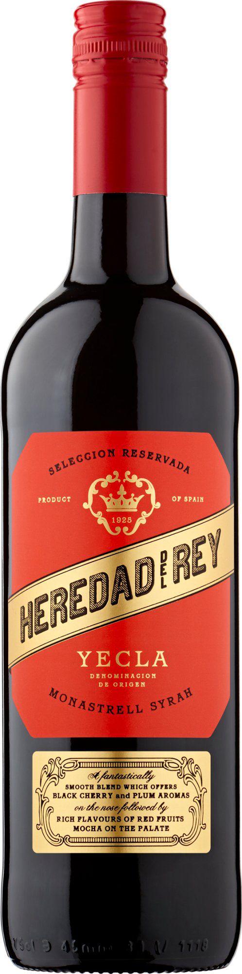 Heredad del Rey Monastrell/Syrah Seleccion Reservada Yecla, Spain, Alc vol: 13.50%