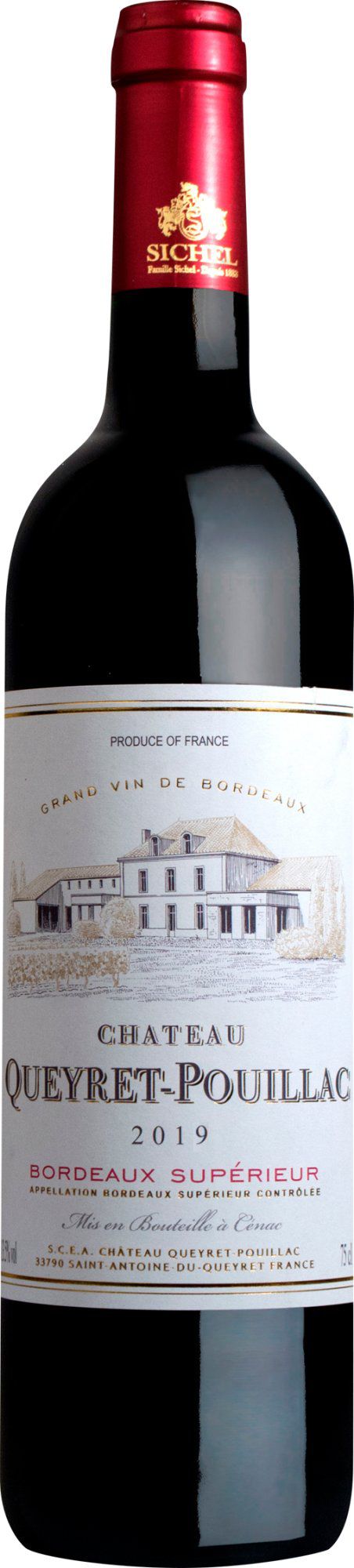 Château Queyret-Pouillac Bourdeaux Supérieur Bourdeaux, France. Alc vol: 13.5%