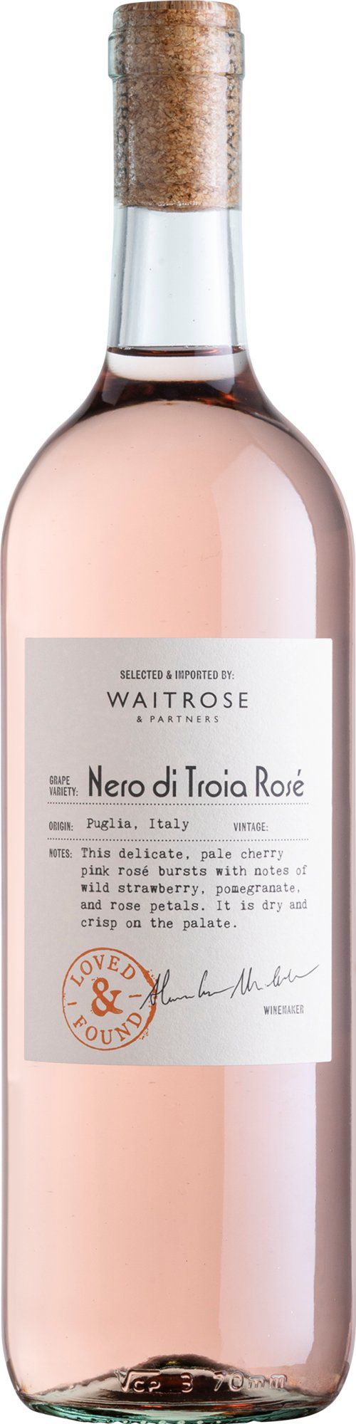 Image of Waitrose Loved & Found Nero di Troia IGP Puglia Rosé