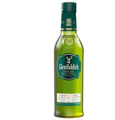 Glenfiddich 12-Year-Old Speyside Single Malt Whisky 35cl                                                                        