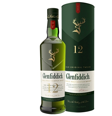 Glenfiddich 12-Year-Old Speyside Single Malt Whisky                                                                             