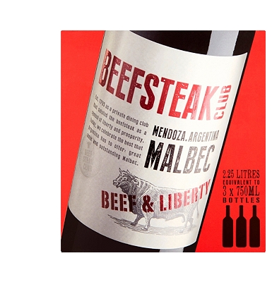 The Beefsteak Club Malbec Wine Box 2.25L                                                                                        