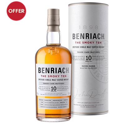 Benriach The Smoky Ten Speyside Single Malt Scotch Whisky                                                                       