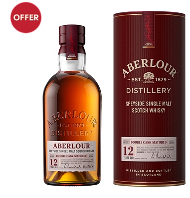 Aberlour 12-Year-Old Speyside Single Malt Scotch Whisky                                                                         
