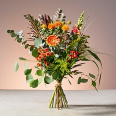 Autumn Germini & Eucalyptus Bouquet                                                                                             