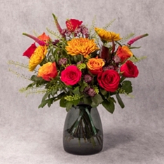 Autumn Bright Bouquet in Vase                                                                                                   