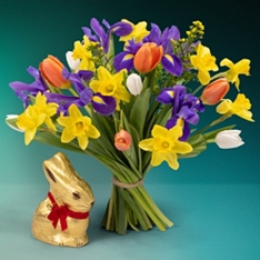 The Ultimate Spring Blooms Bouquet & Lindt Gold Bunny                                                                           