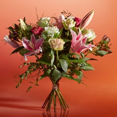 The Perfect Match of Roses & Lilies Bouquet                                                                                     