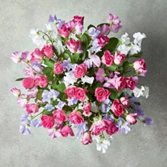 Sweetheart Roses & Sweet Peas Large Bouquet                                                                                     