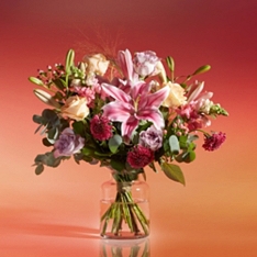 Pink Lily & Rose Bouquet                                                                                                        