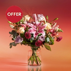 The Star Blooms Pink Lilies & Roses Bouquet                                                                                     