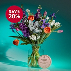 Mother’s Day Stocks & Narcissi Bouquet with Charbonnel et Walker Chocolate Truffles                                           