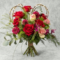 Valentine’s Day Love Heart Bouquet                                                                                            