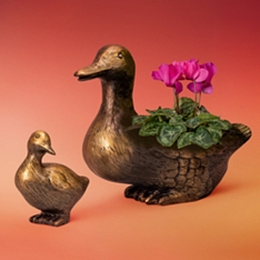 Outdoor Geese Family Planters                                                                                                   
