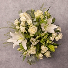 White Rose & Scented Lily Bouquet                                                                                               